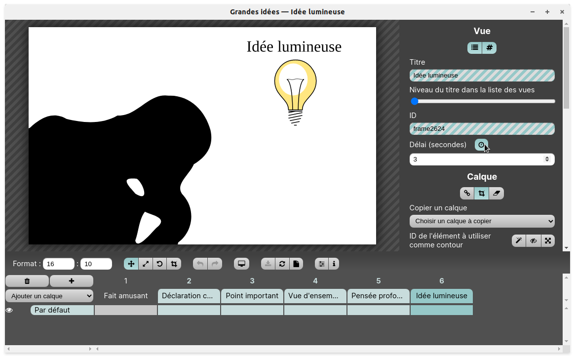 Réglage des transitions automatiques